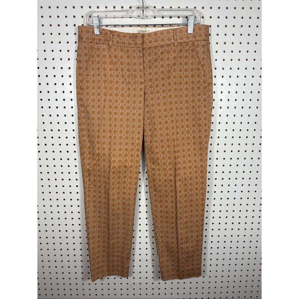 J. Crew Factory Tan Patterned Ankle Pants